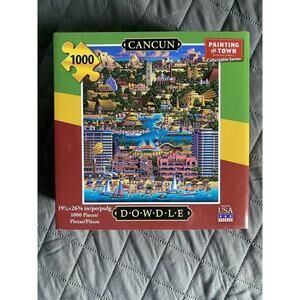 Dowdle Folk Art USA Jigsaw Puzzle 2014 "Cancun" 1000 Piece New w/ Sleeve